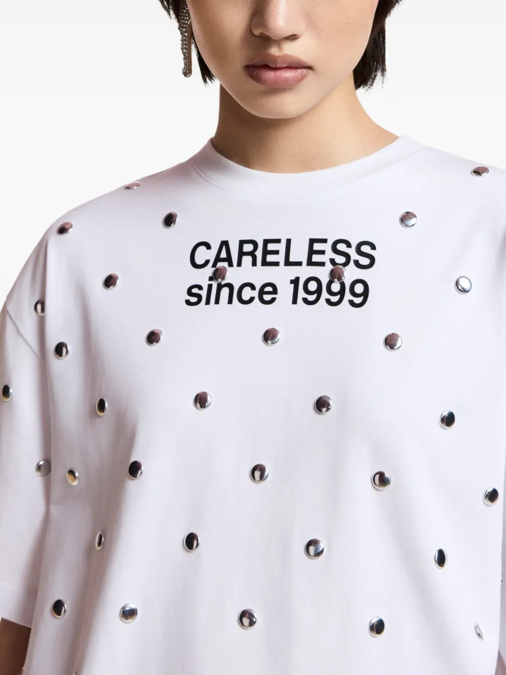Essentiel Antwerp Kourse T-shirt verfraaid met studs Wit
