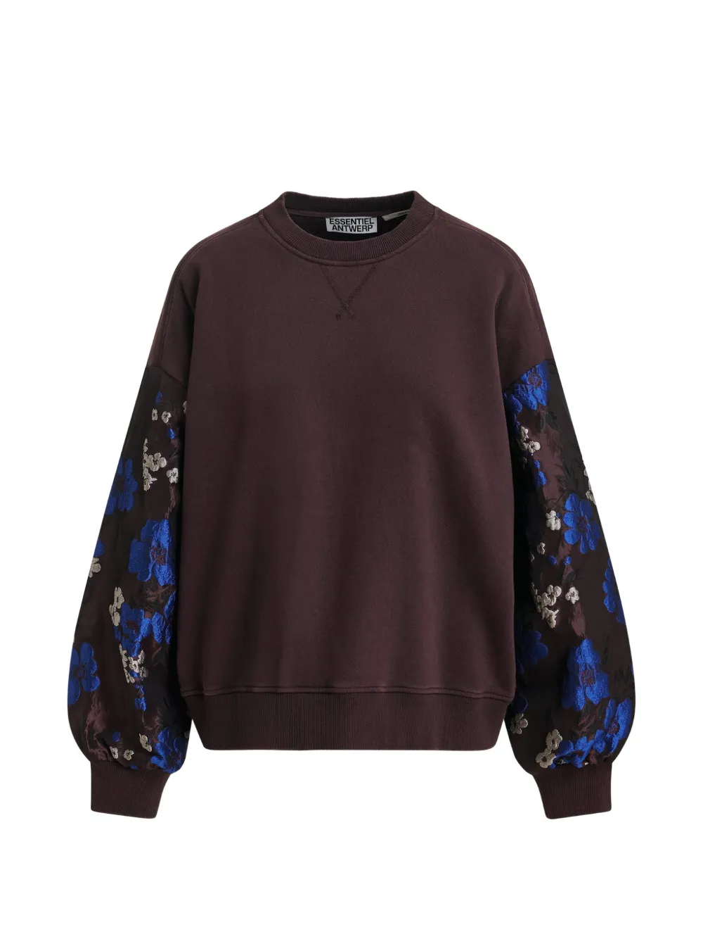 Essentiel Antwerp Felpa Kueer a fiori jacquard - Viola