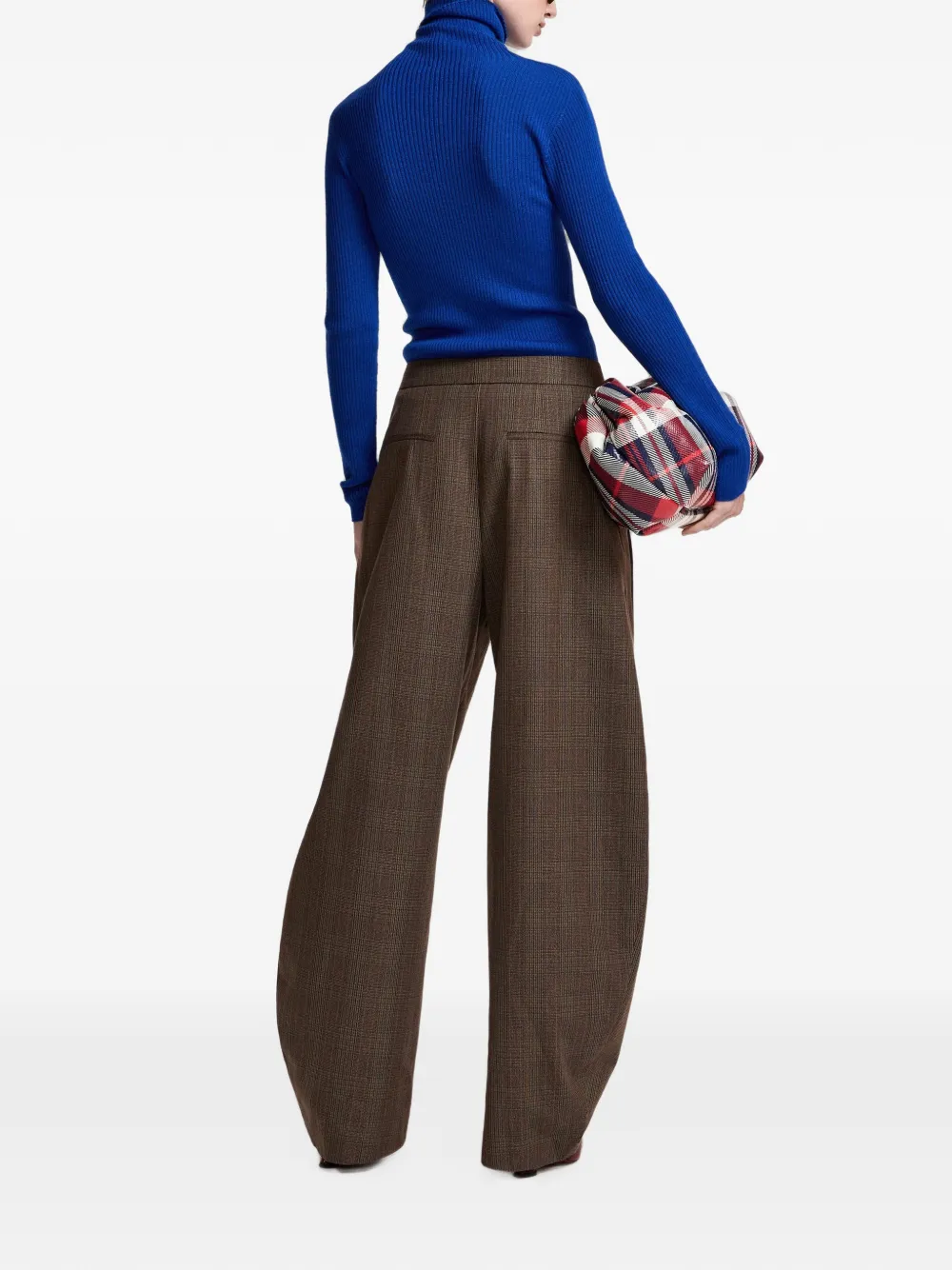 Essentiel Antwerp Ribgebreid T-shirt met col Blauw