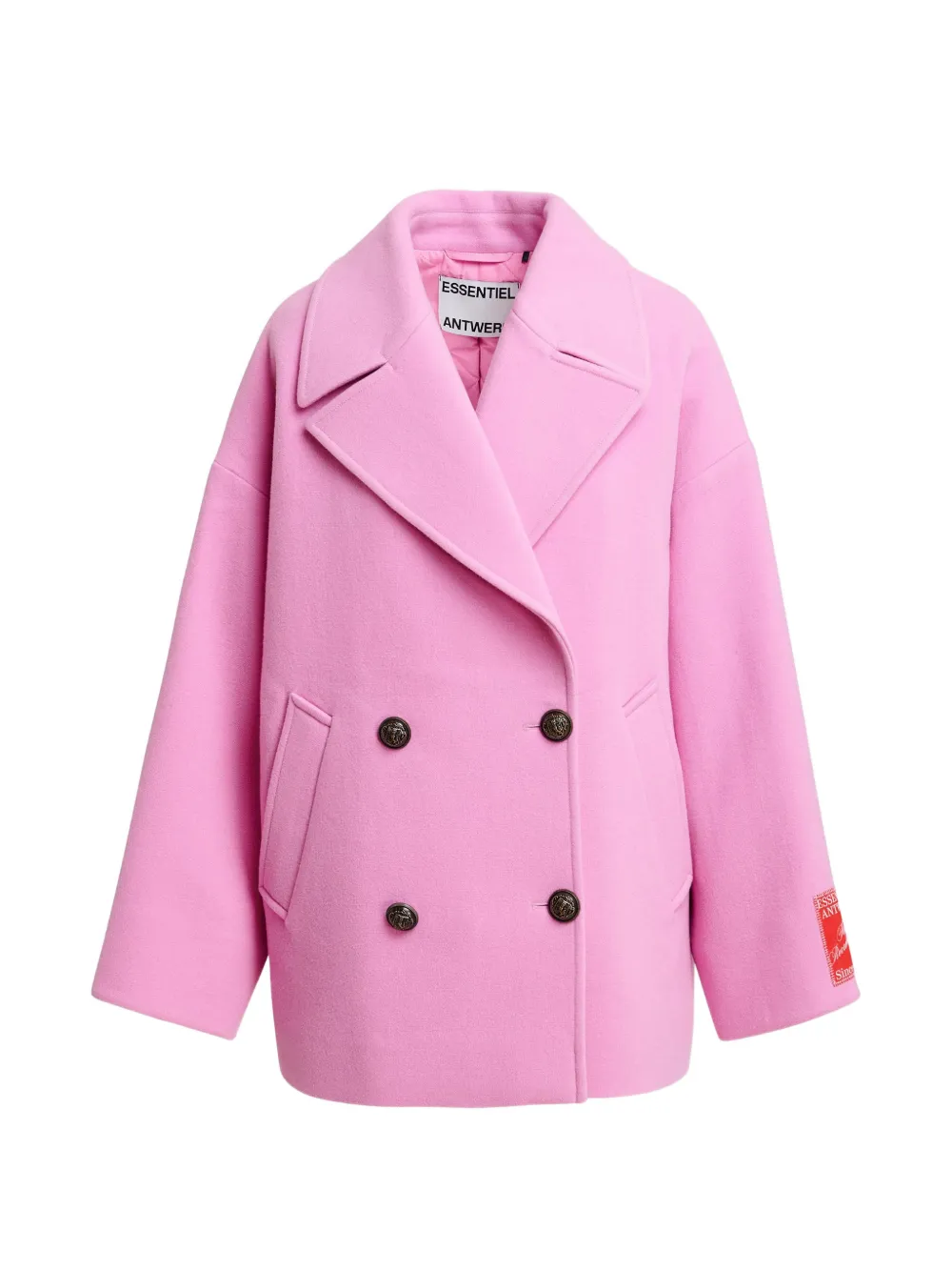 Essentiel Antwerp Doppelreihiger Kidney Mantel - Rosa