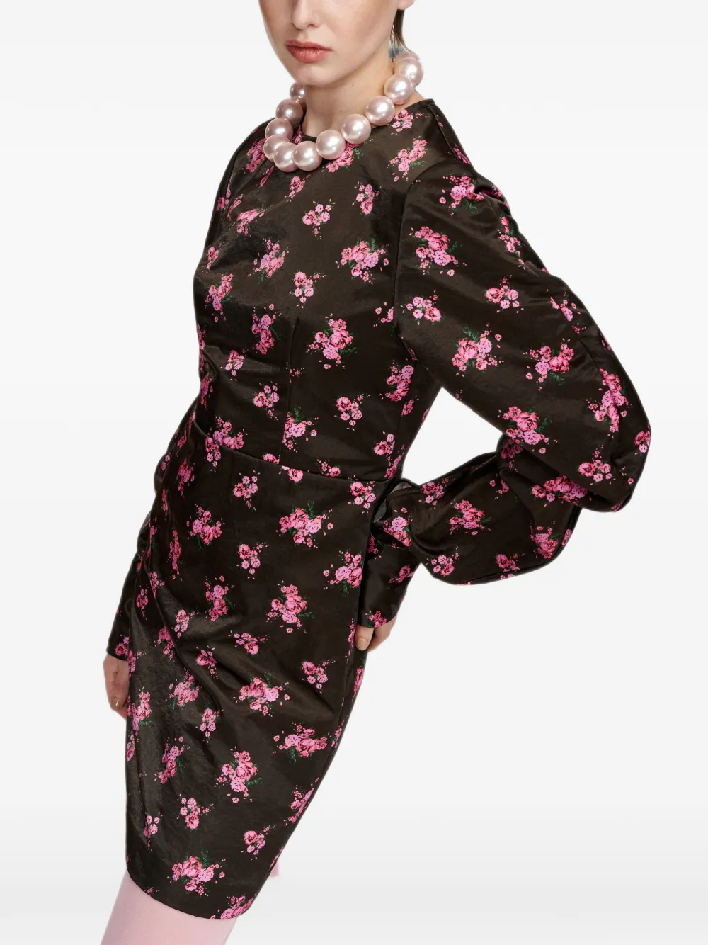 Essentiel Antwerp Kaila mini-jurk met bloemenprint Zwart