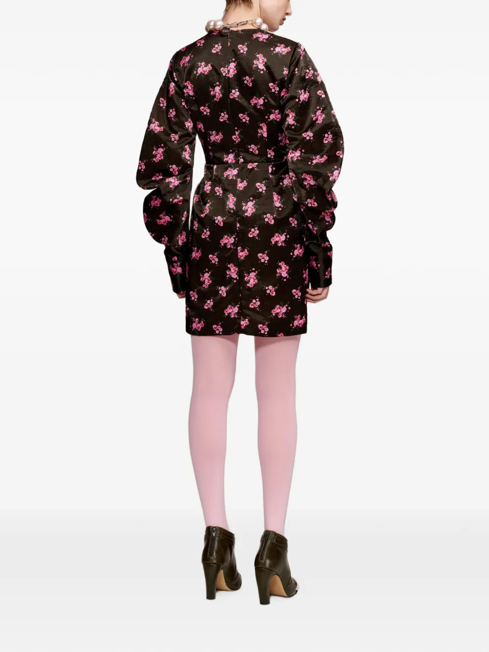 Essentiel Antwerp Kaila mini-jurk met bloemenprint Zwart