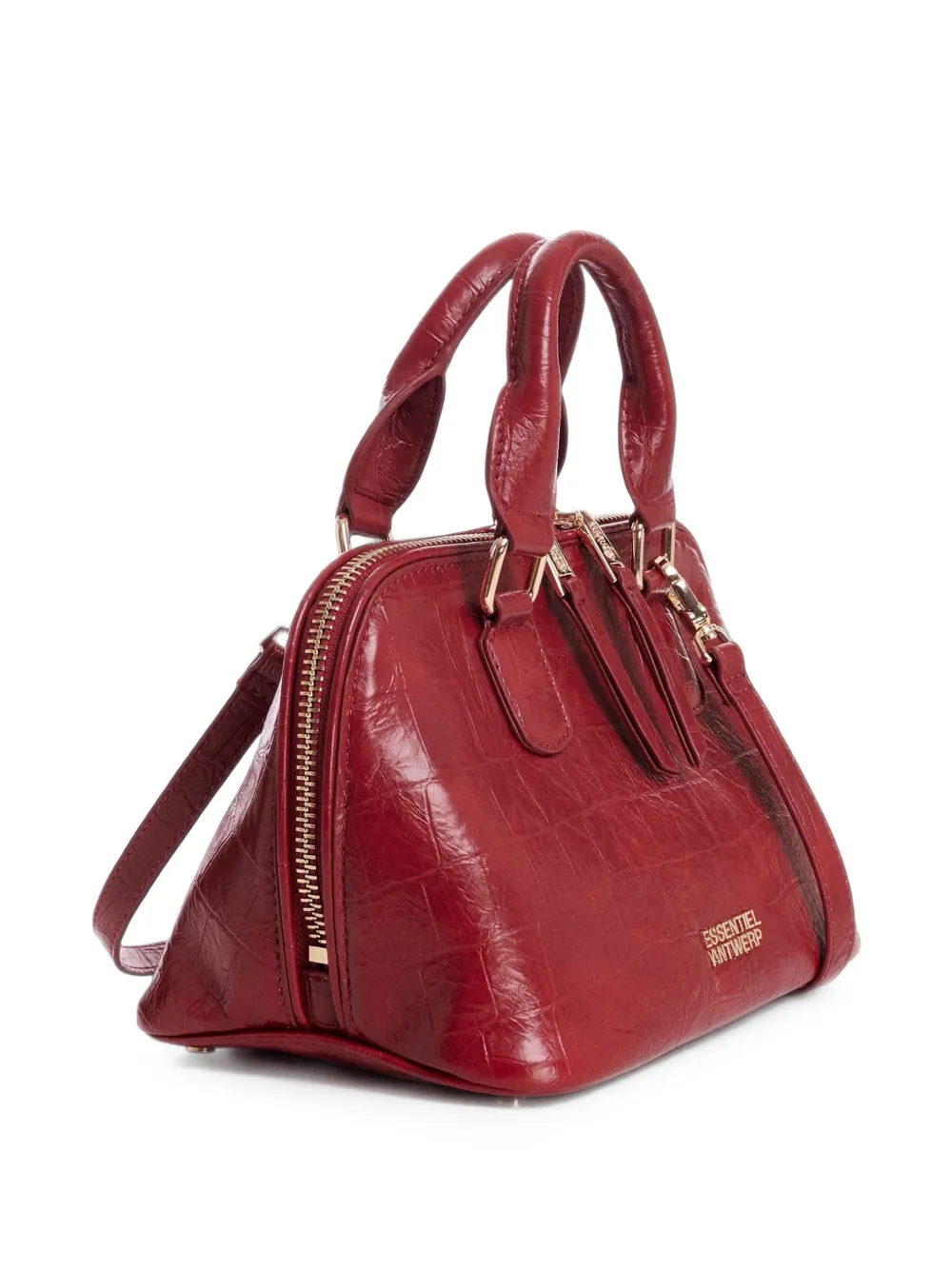 Essentiel Antwerp Kamilla mini-tas met krokodillen-reliëf Rood