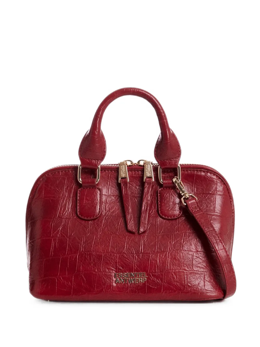 Essentiel Antwerp Borsa mini Kamilla con effetto coccodrillo - Rosso