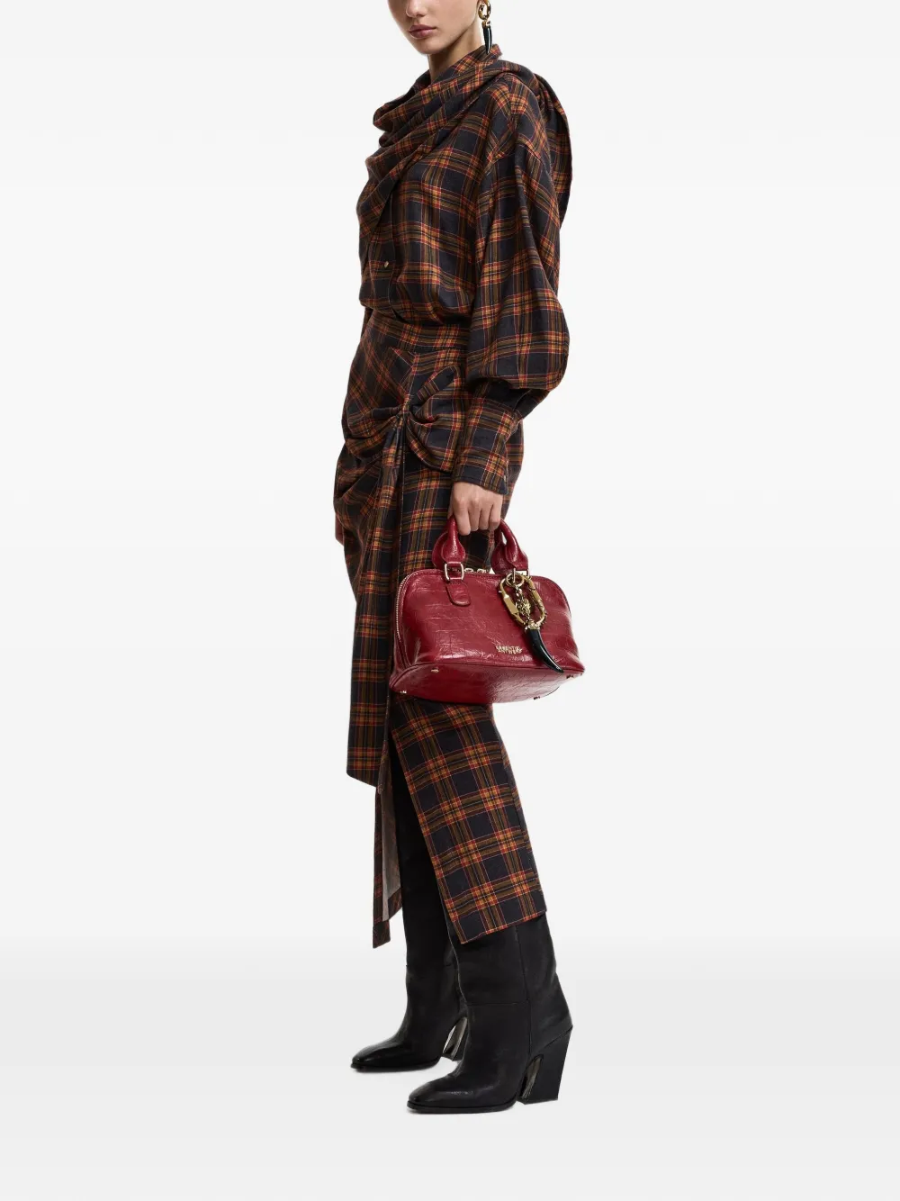 Essentiel Antwerp Kamilla mini-tas met krokodillen-reliëf Rood