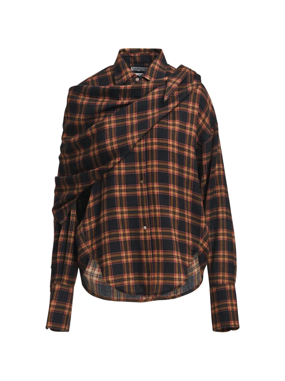 Essentiel Antwerp Camicia a quadri - Nero