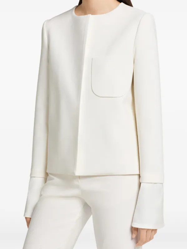 Courrèges サテントリム テーラードジャケット | ホワイト | FARFETCH JP