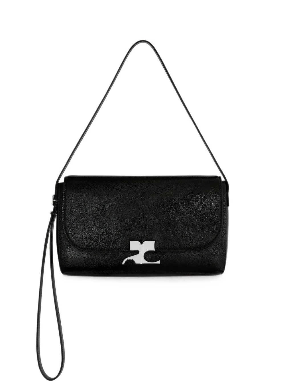 Courrèges Icontype leather shoulder bag - Nero