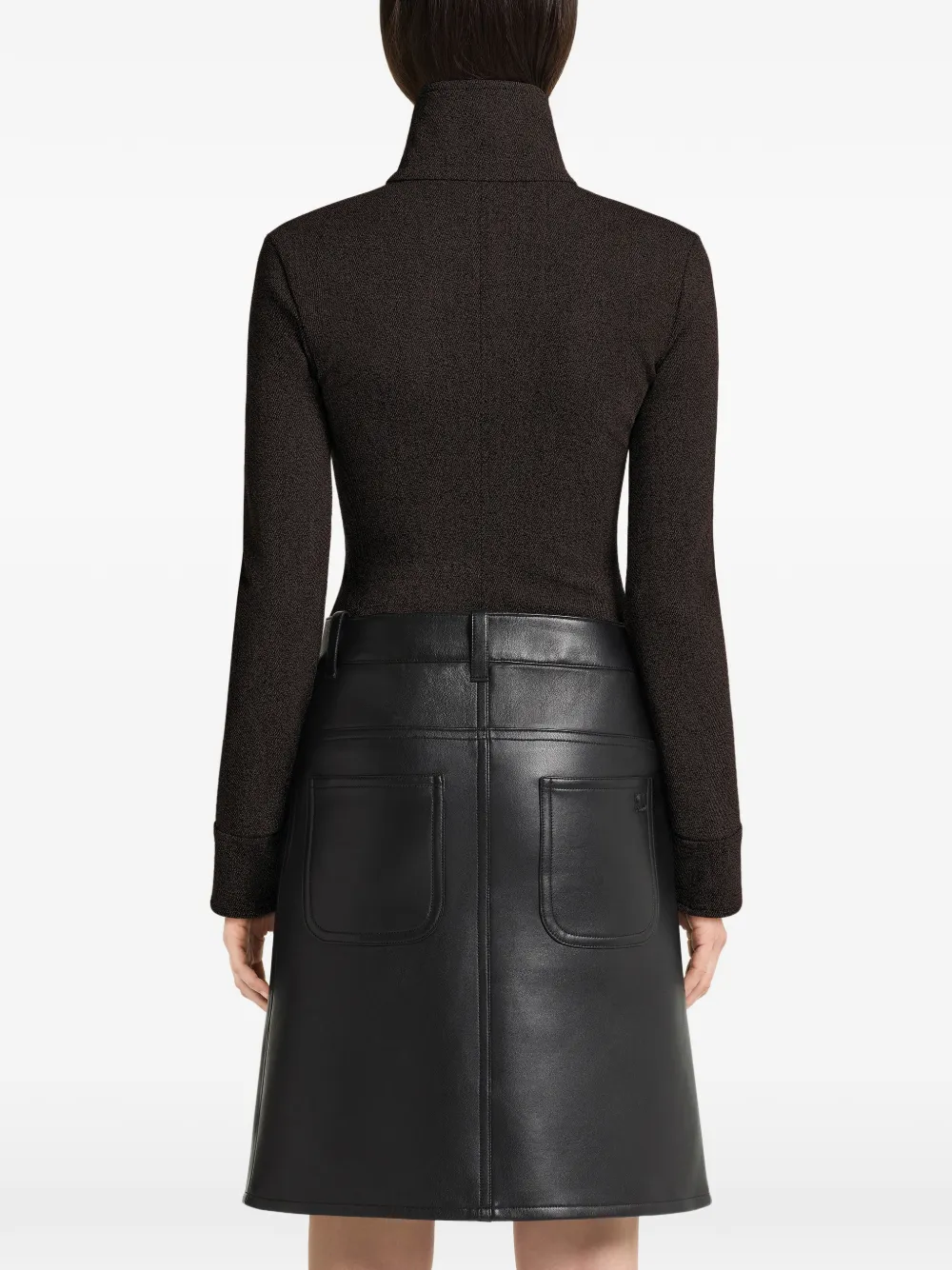 Courrèges Heather twill vest met rits Bruin