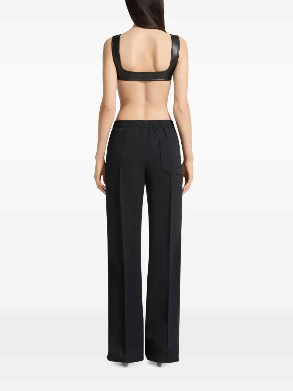 Courrèges Body met uitgesneden details en leren effect Zwart