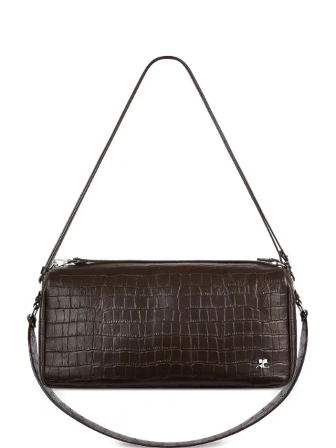 Courrèges medium Three Sixty croc-embossed shoulder bag