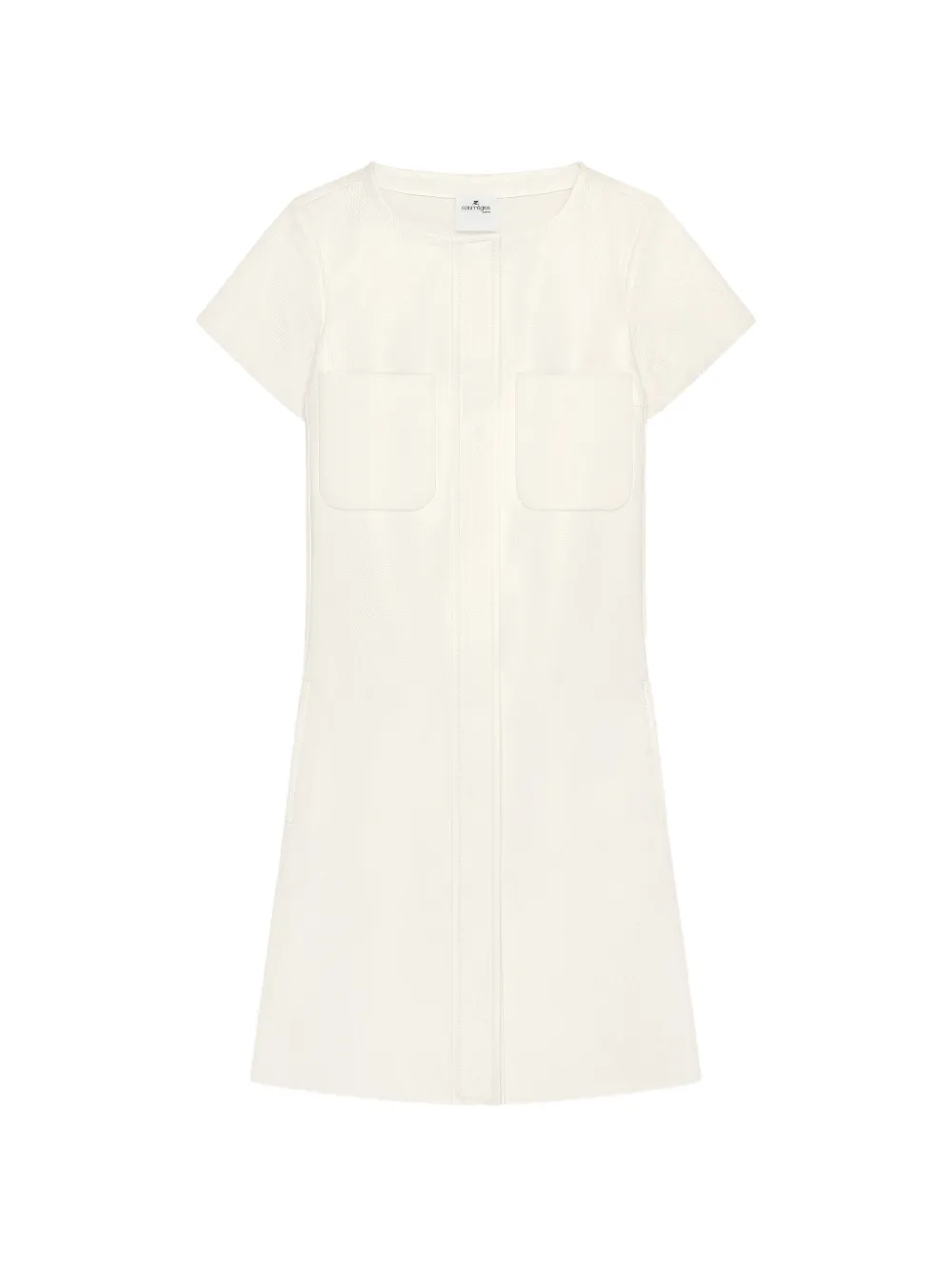Courrèges Vinyl short-sleeve mini dress - Bianco