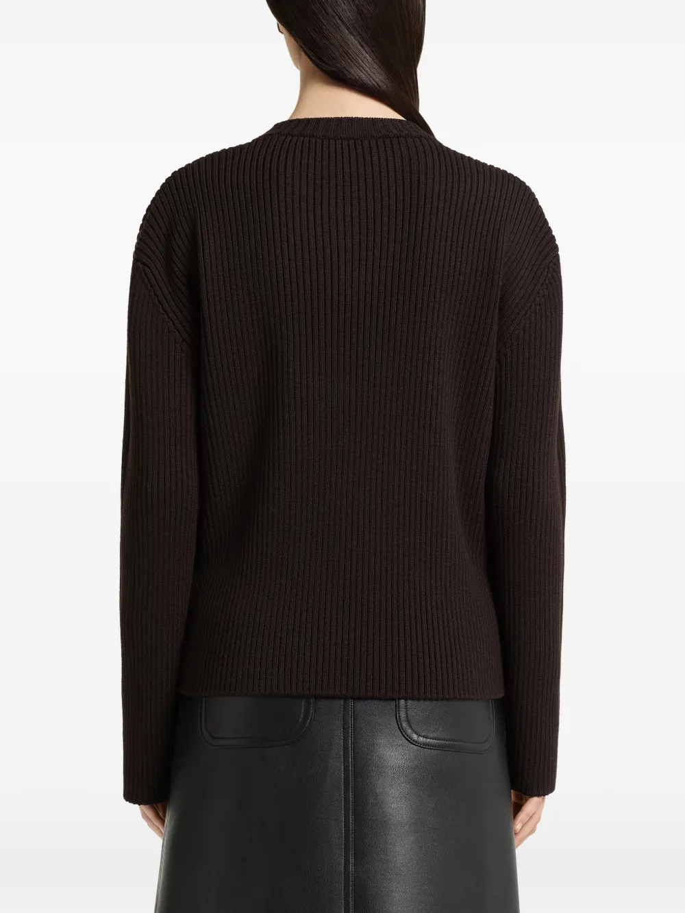 Courrèges Ribgebreide trui Bruin