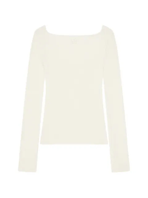 Courrèges ribbed-knit square-neck sweater