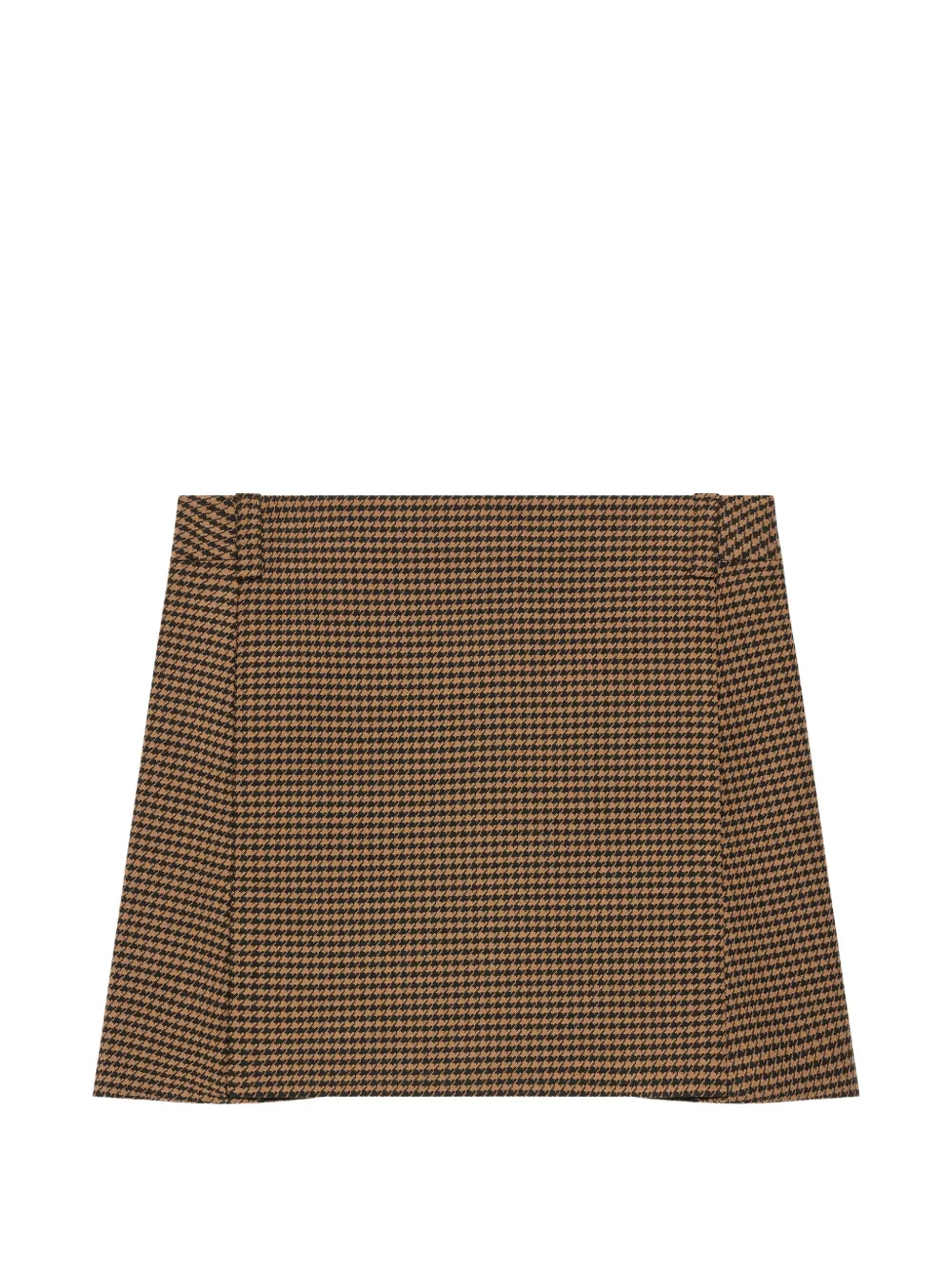Courrèges houndstooth-pattern mini skirt - Marrone