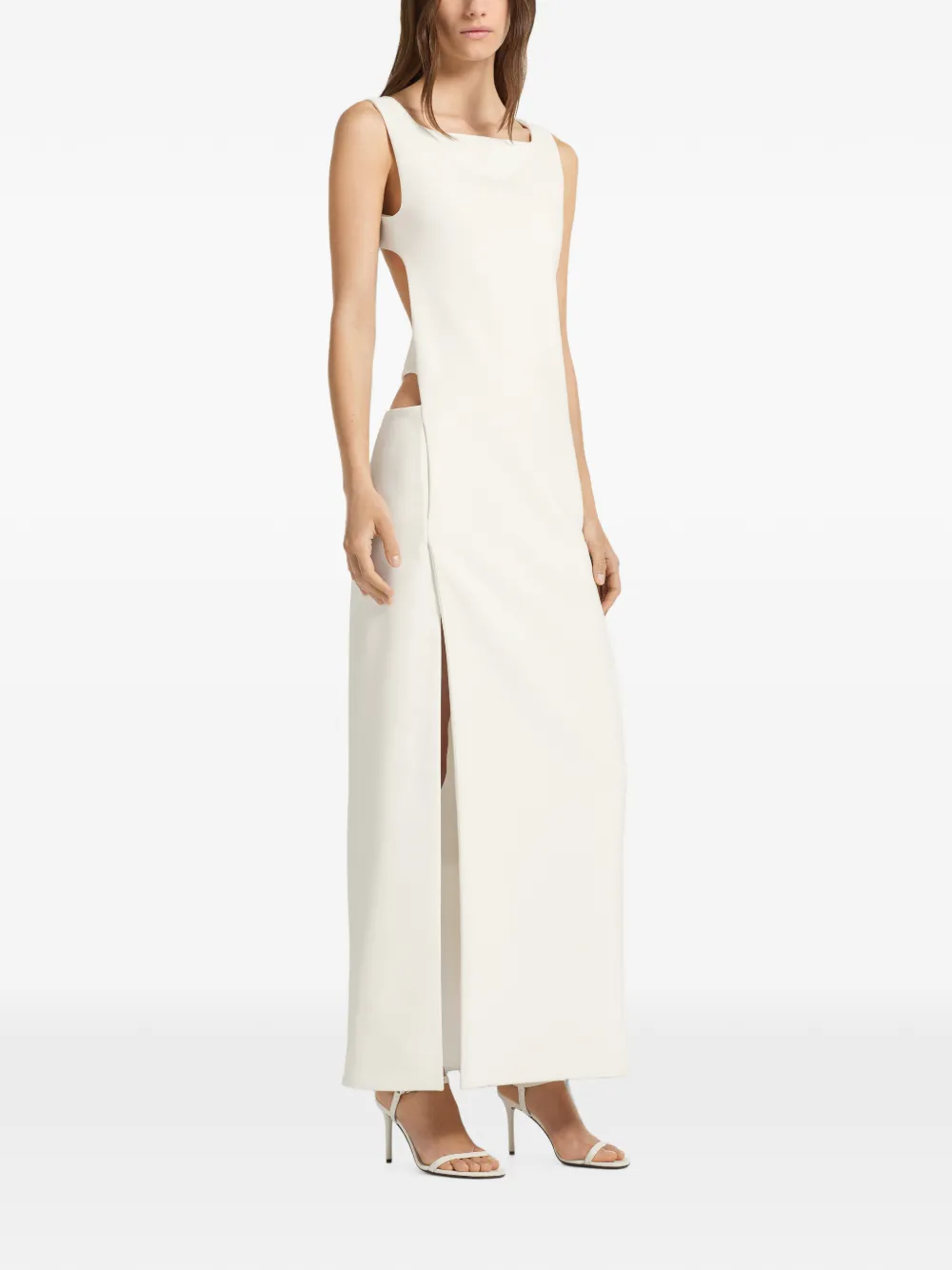 Courrèges Maxi-jurk met uitgesneden detail Wit