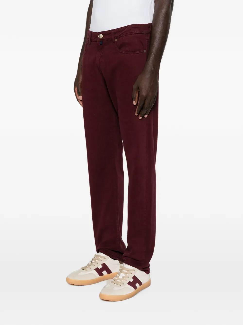 Incotex Straight broek Rood