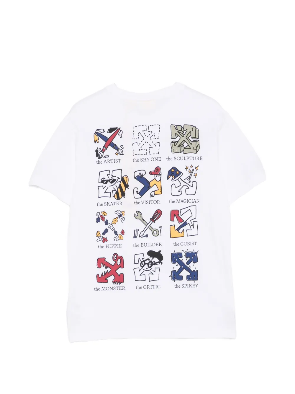 Off-White Kids Katoenen T-shirt met logoprint Wit