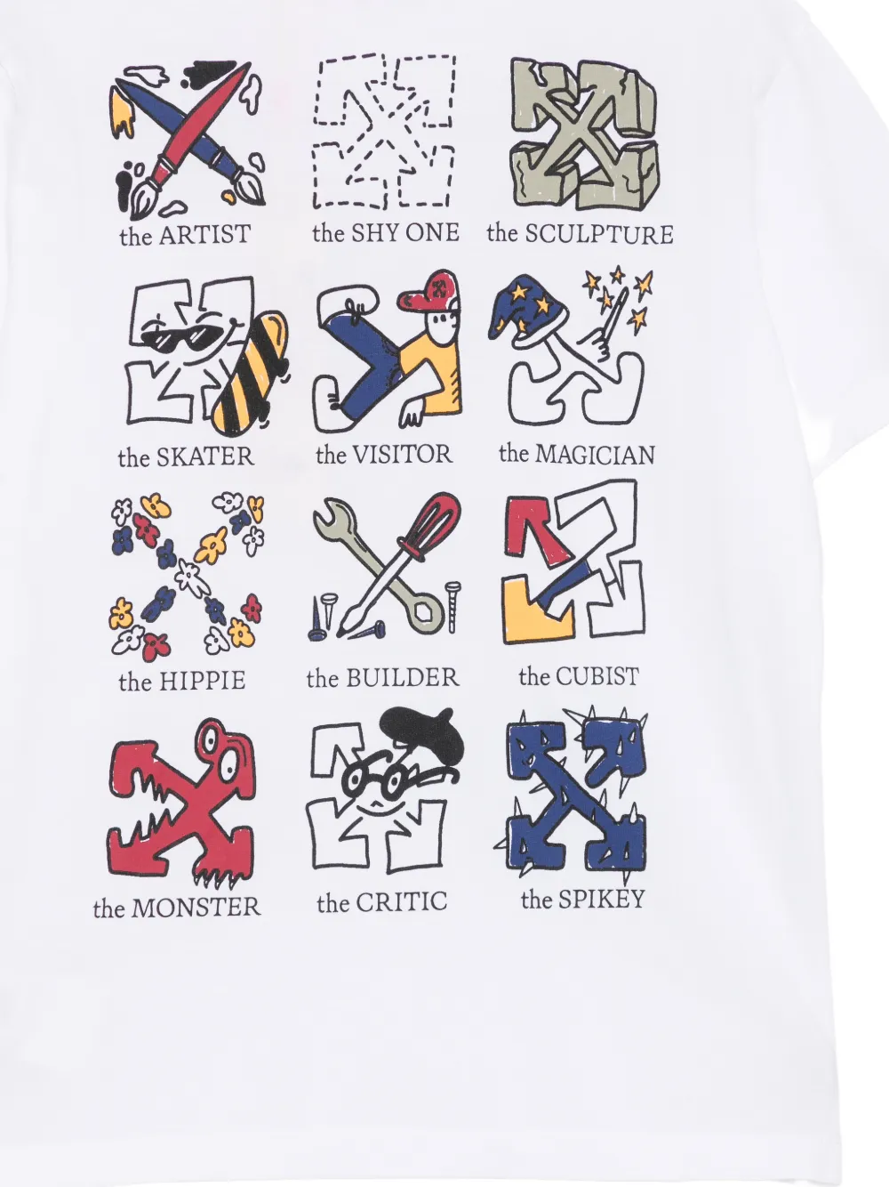 Off-White Kids Katoenen T-shirt met logoprint Wit