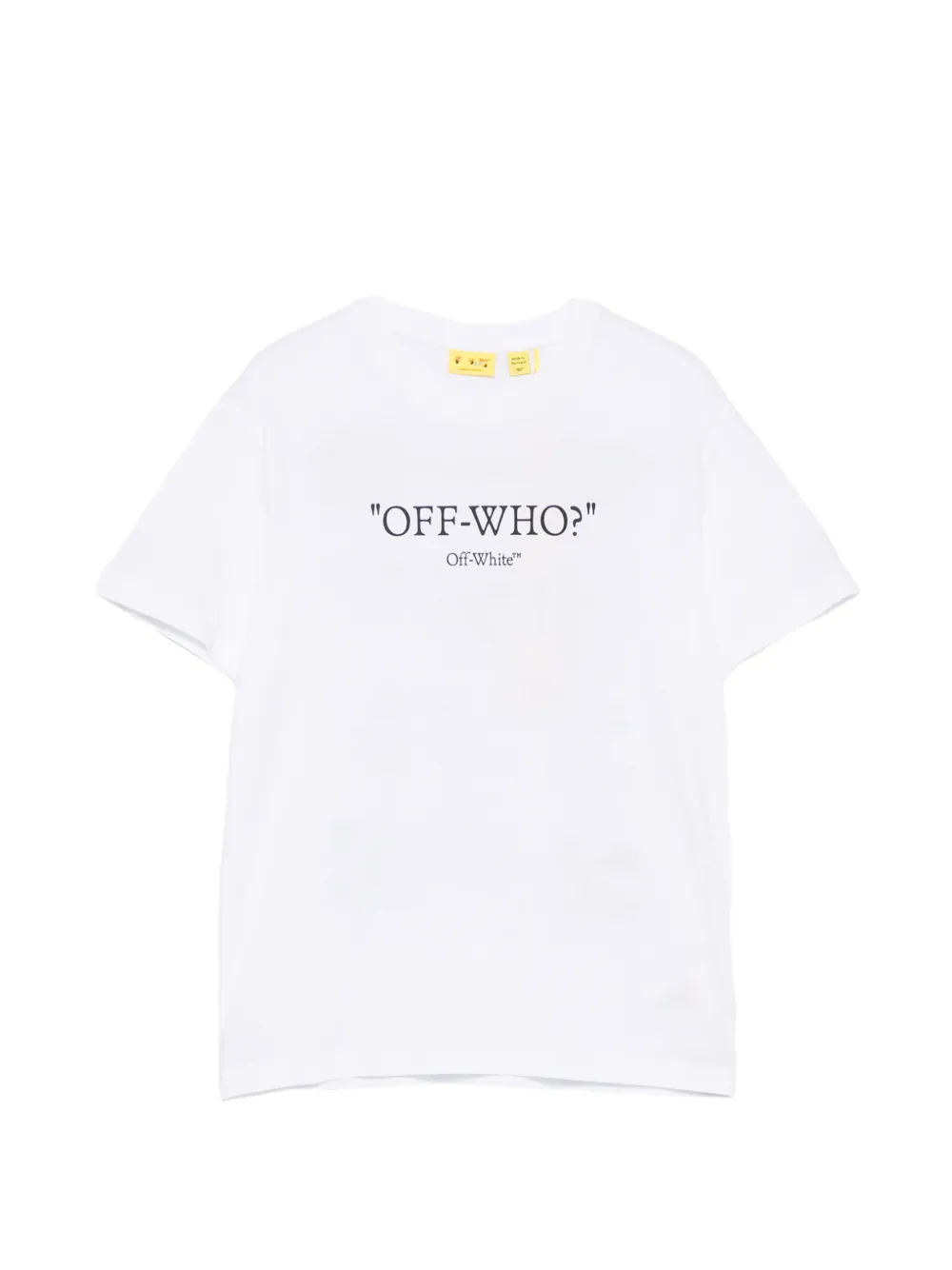 Off-White Kids T-shirt in cotone con stampa grafica - Bianco