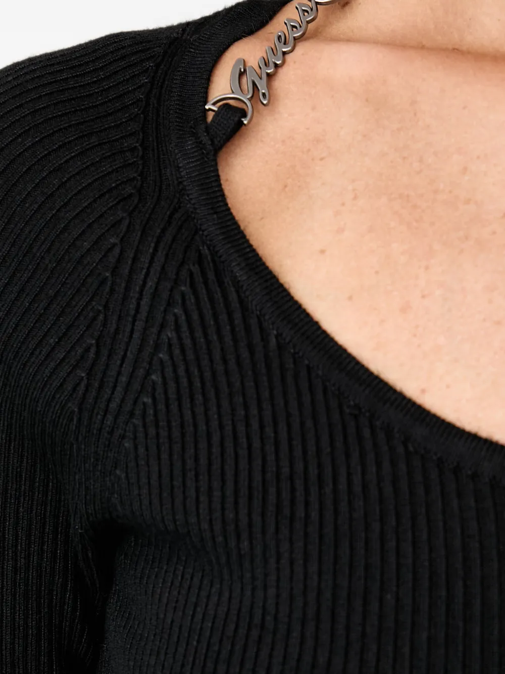 GUESS USA Mini-jurk met logoplakkaat Zwart