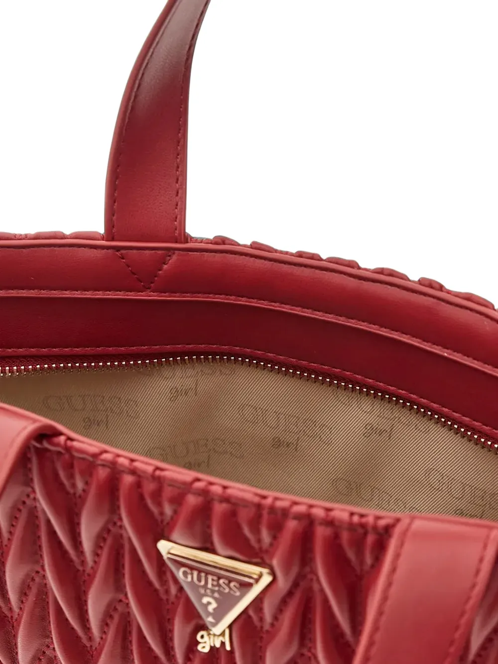 guess kids matelassé tote bag Rood