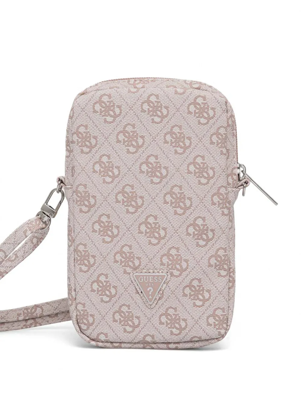 GUESS USA monogram-print phone bag - Rosa