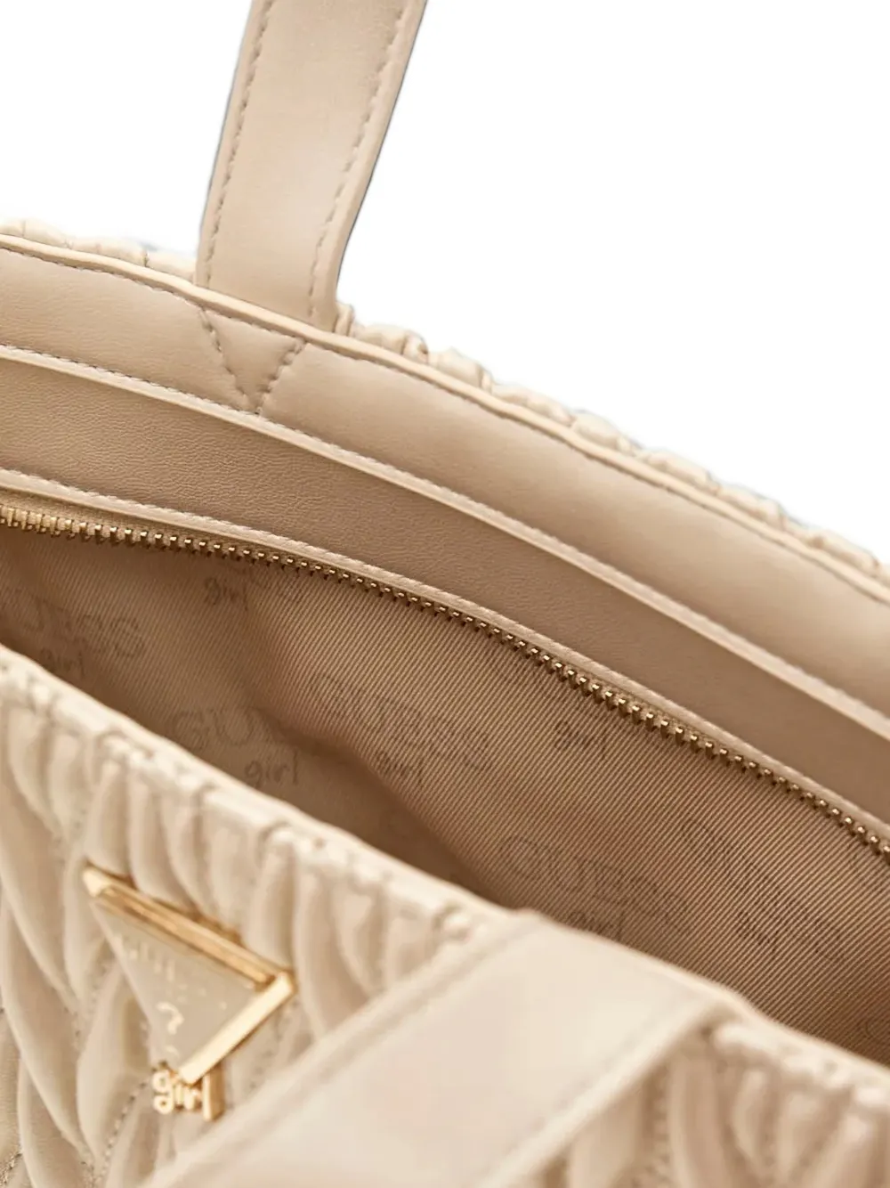 guess kids matelassé-effect tote bag Beige