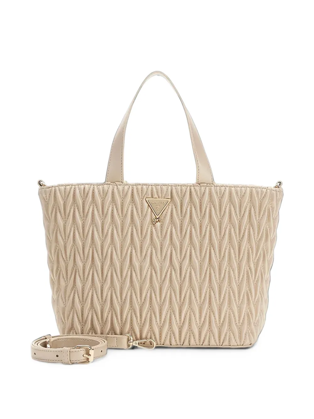 guess kids matelassé-effect tote bag Beige