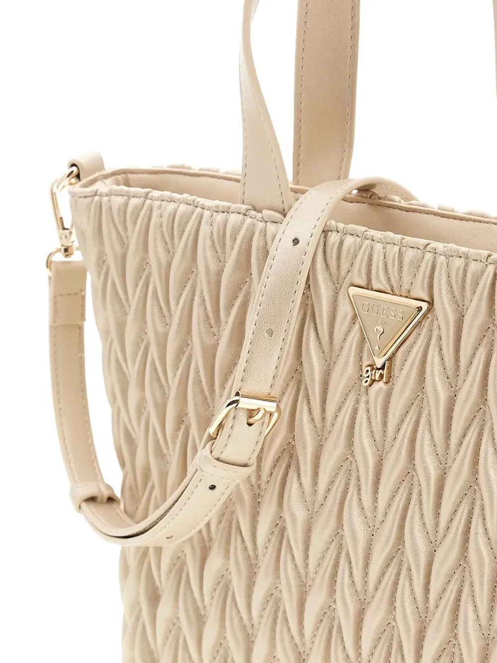 guess kids matelassé-effect tote bag Beige