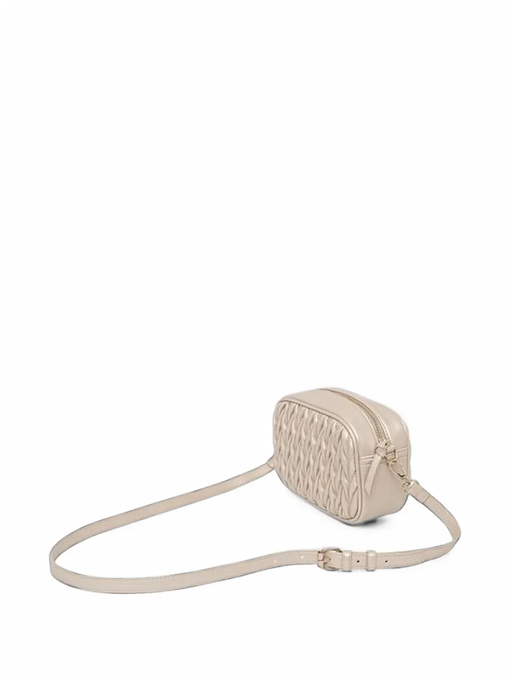 guess kids matelassé logo-plaque shoulder bag Beige