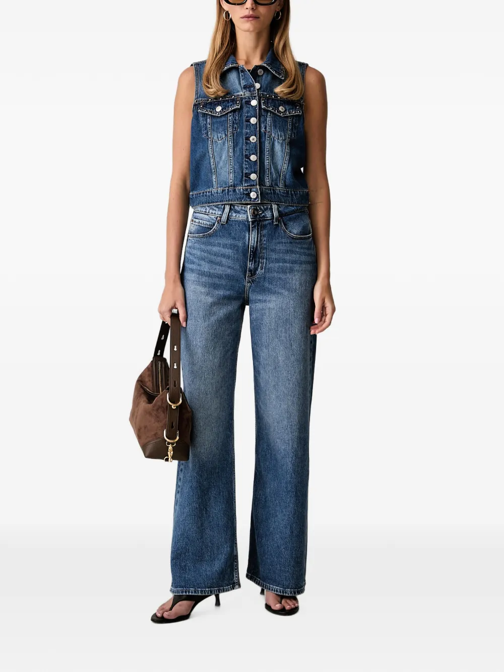 GUESS USA Jeans met wijde pijpen Blauw