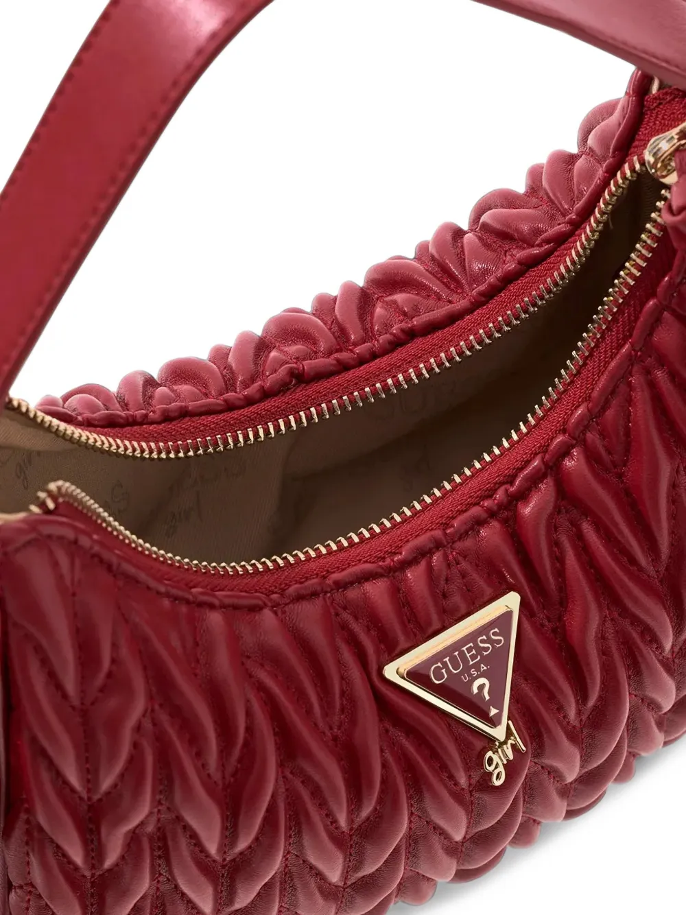 guess kids matelassé-effect shoulder bag Rood