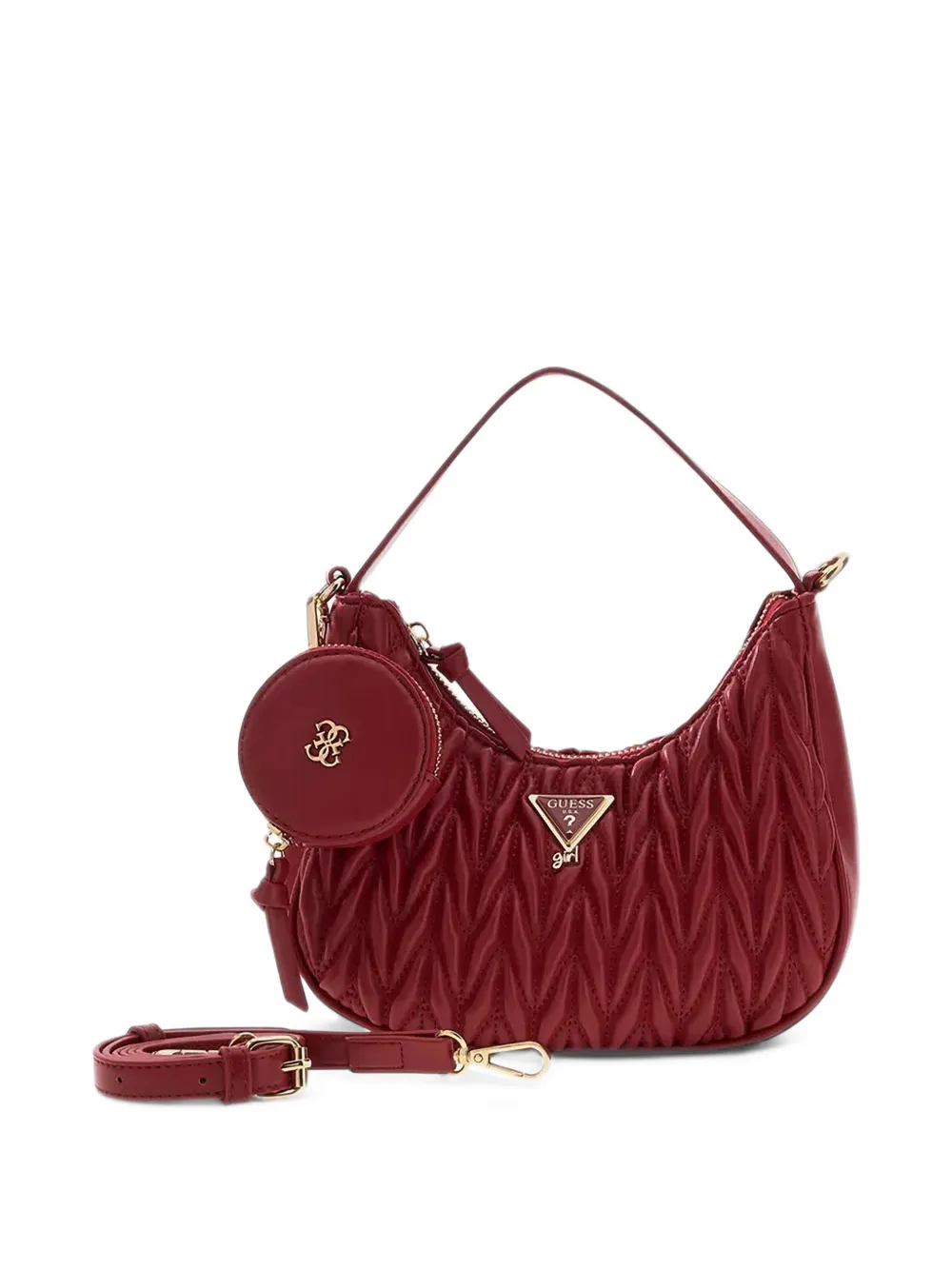 guess kids matelassé-effect shoulder bag Rood