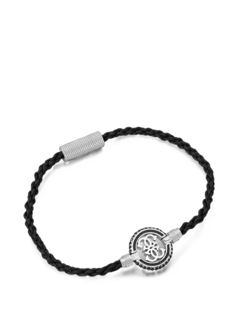 GUESS USA pulsera trenzada con placa del logo