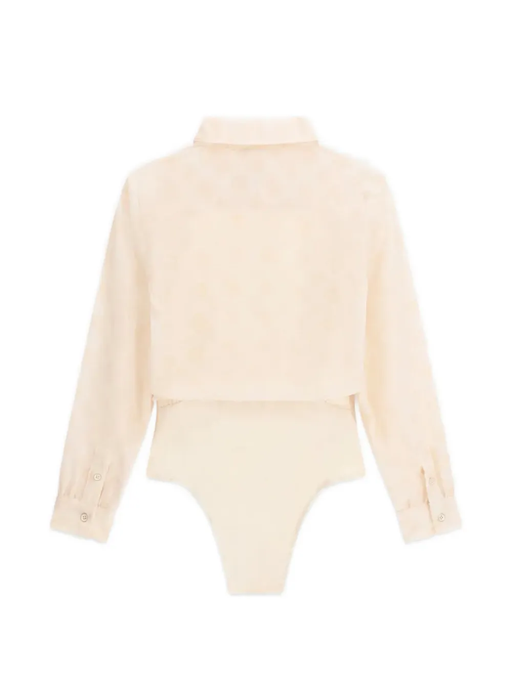 guess kids logo-pattern bodysuit Beige