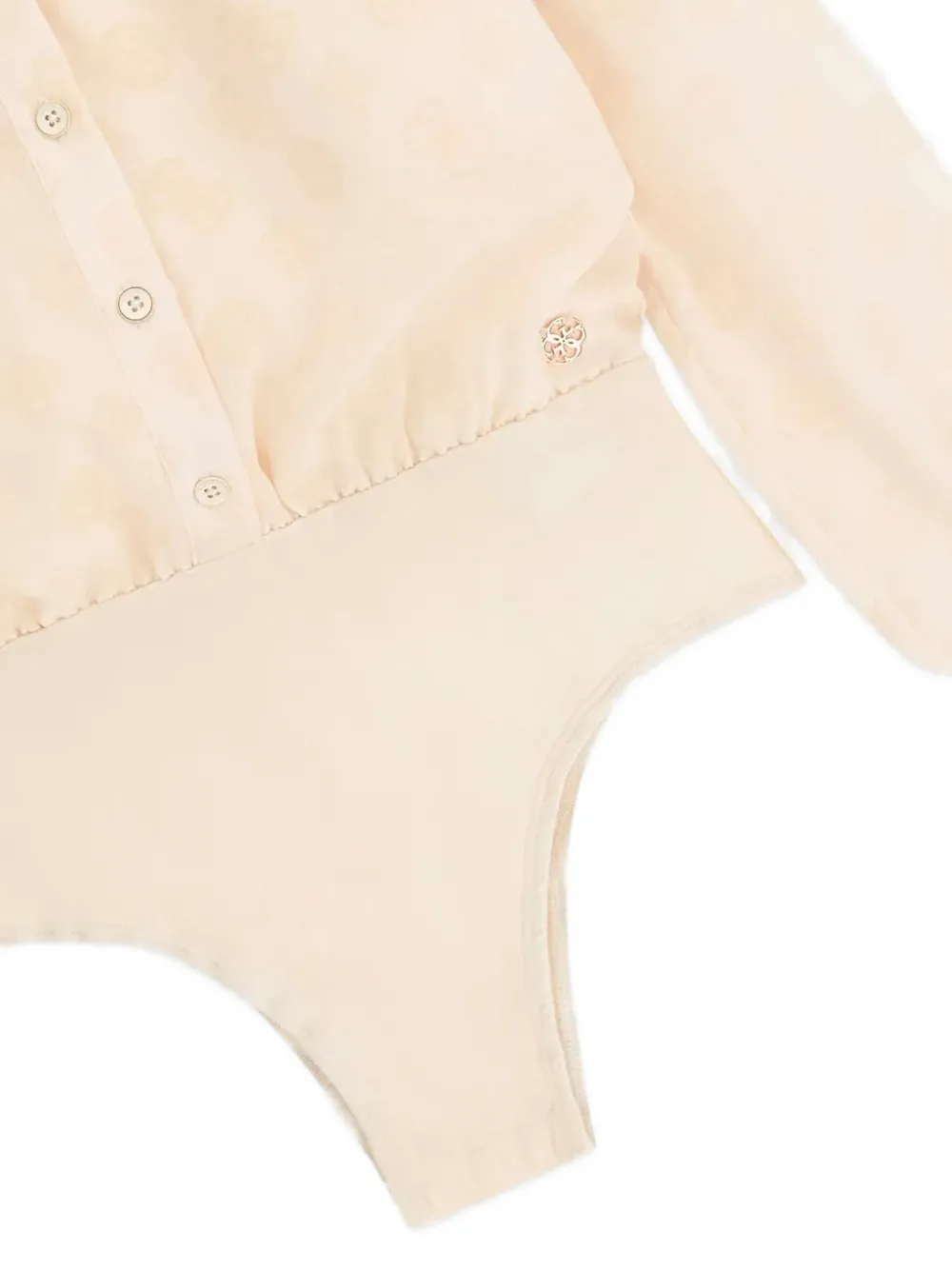 guess kids logo-pattern bodysuit Beige