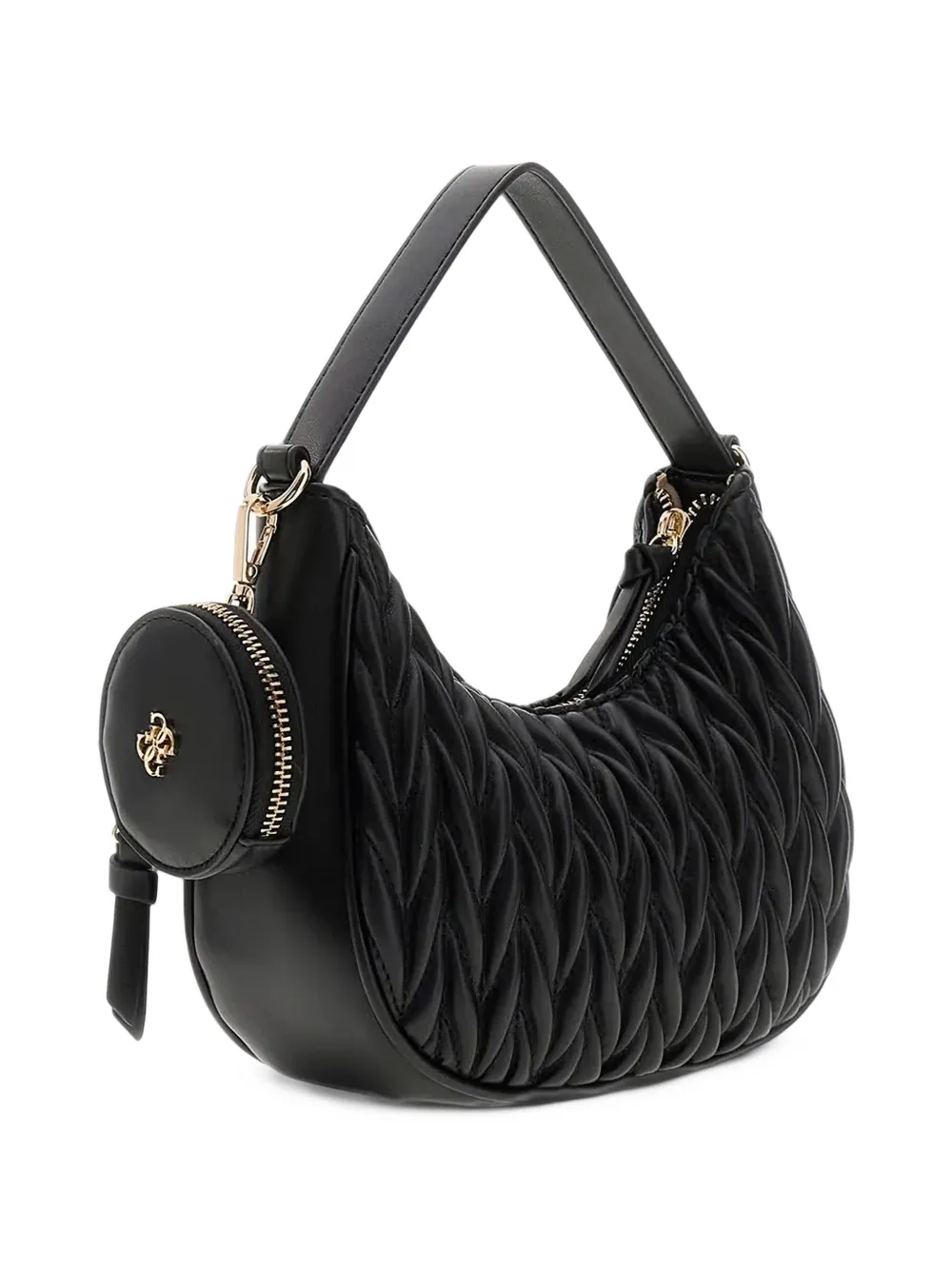 guess kids mini quilted shoulder bag Zwart