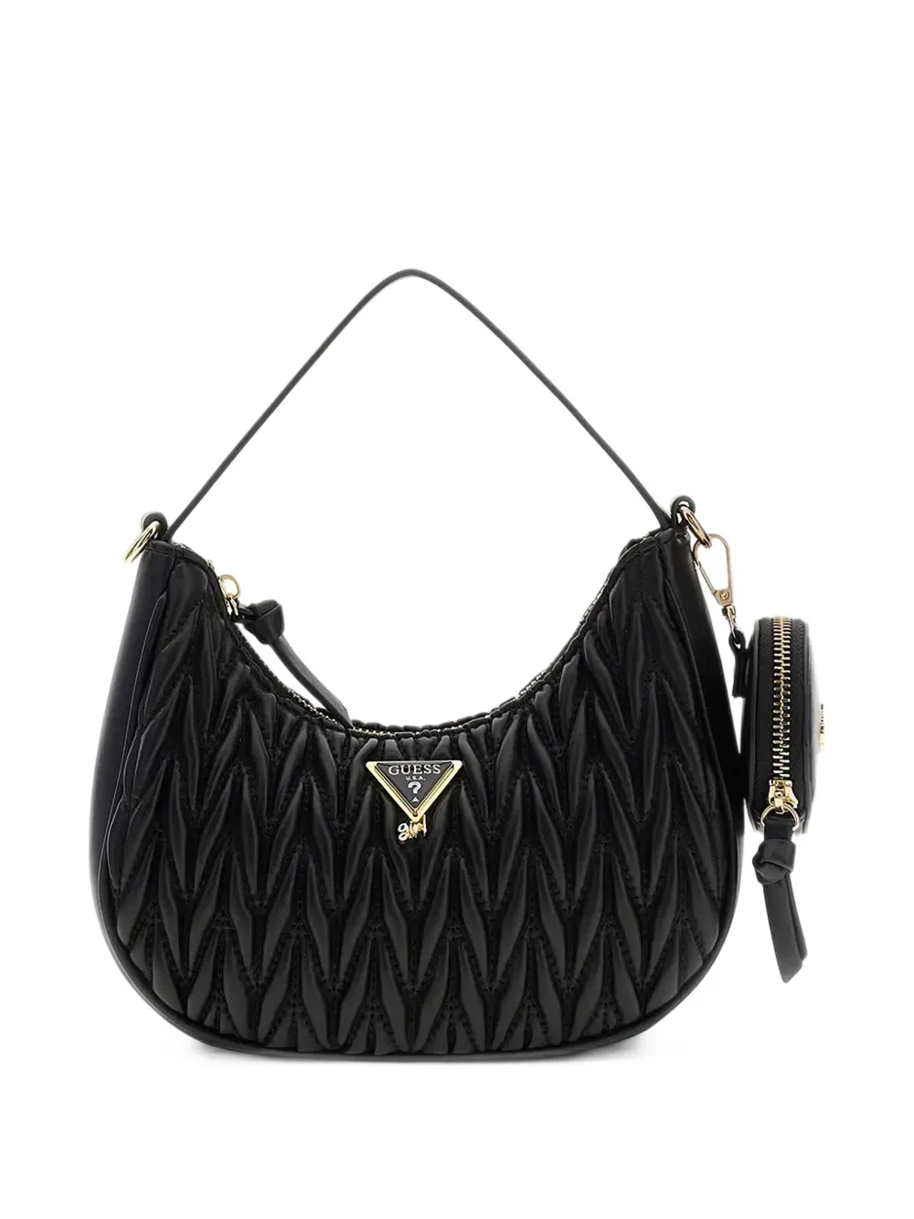 guess kids mini quilted shoulder bag Zwart