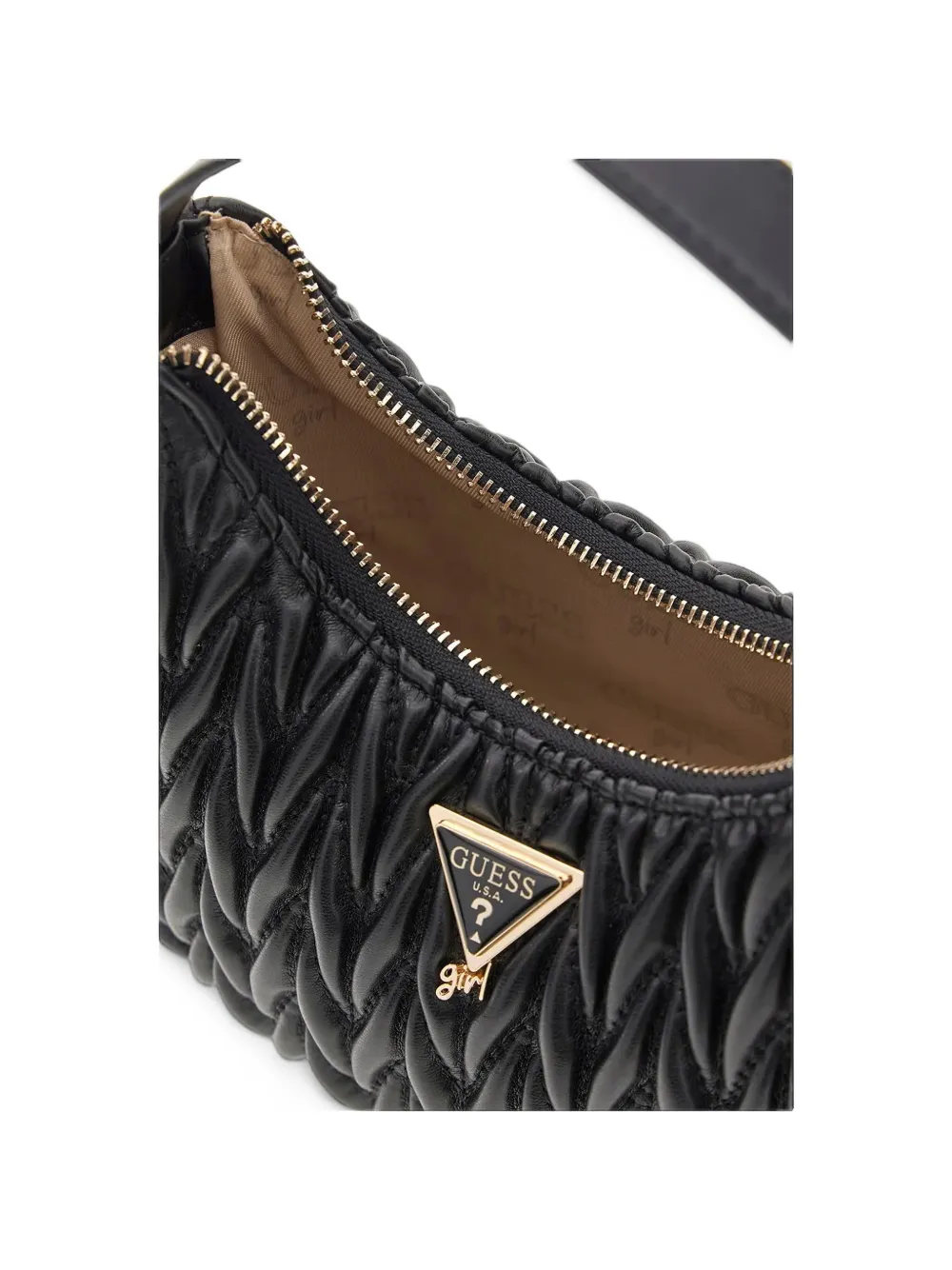 guess kids mini quilted shoulder bag Zwart