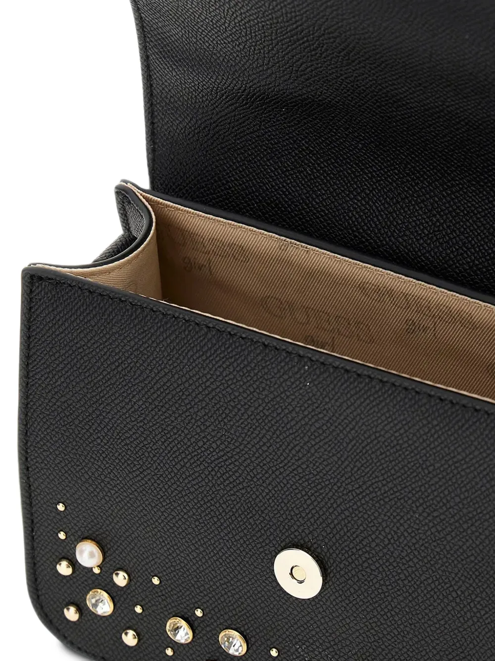 guess kids embellished logo-plaque shoulder bag Zwart