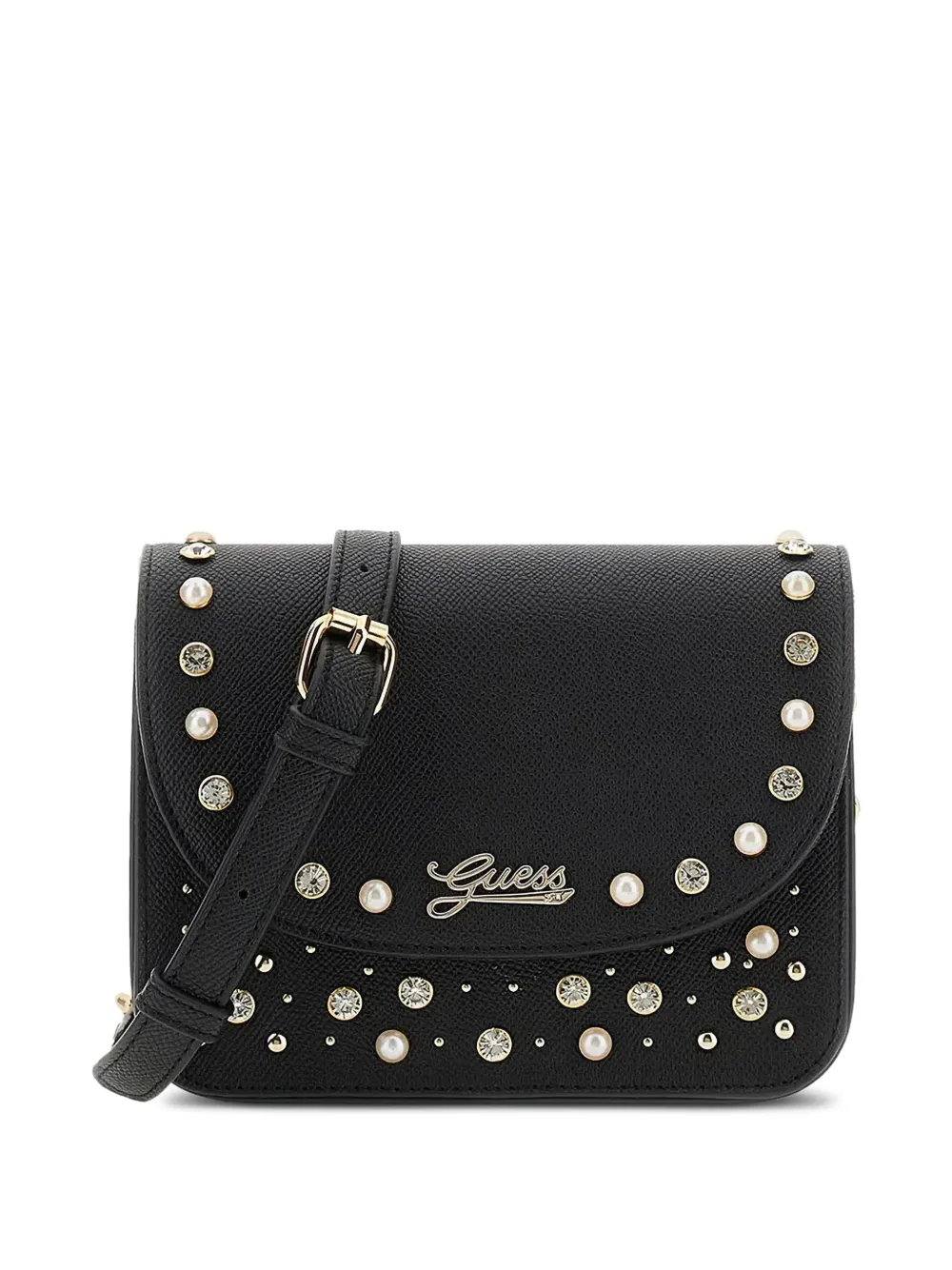 guess kids embellished logo-plaque shoulder bag - Nero