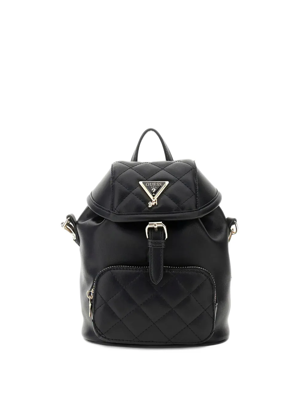 guess kids quilted buckle-fastening backpack - Nero