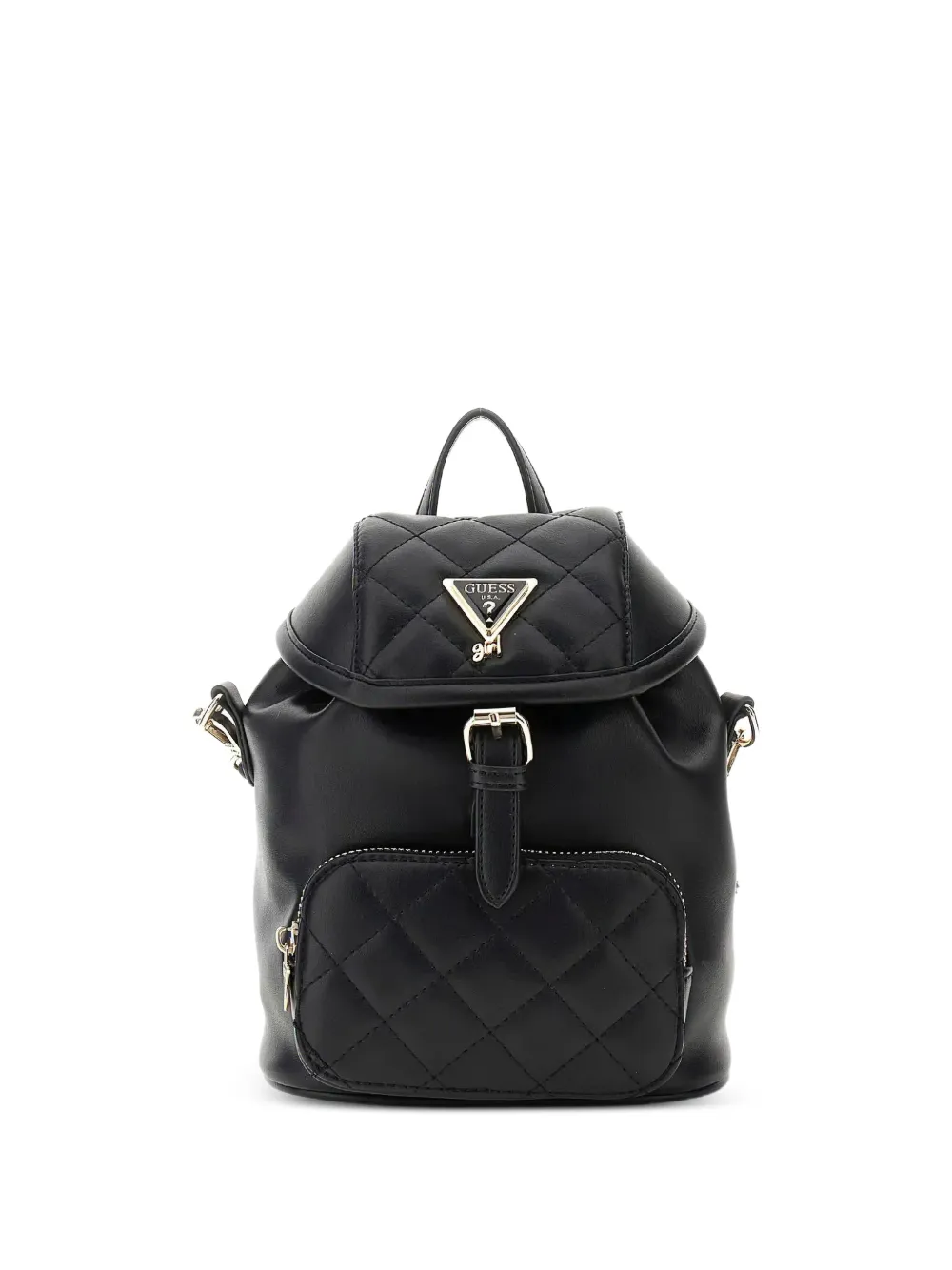 guess kids quilted buckle-fastening backpack - Nero