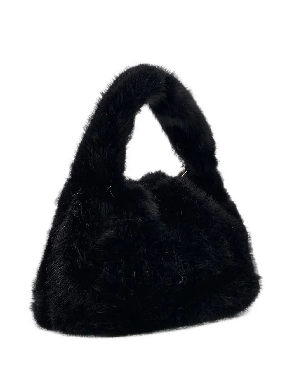 guess kids faux-fur chain-link tote bag Zwart