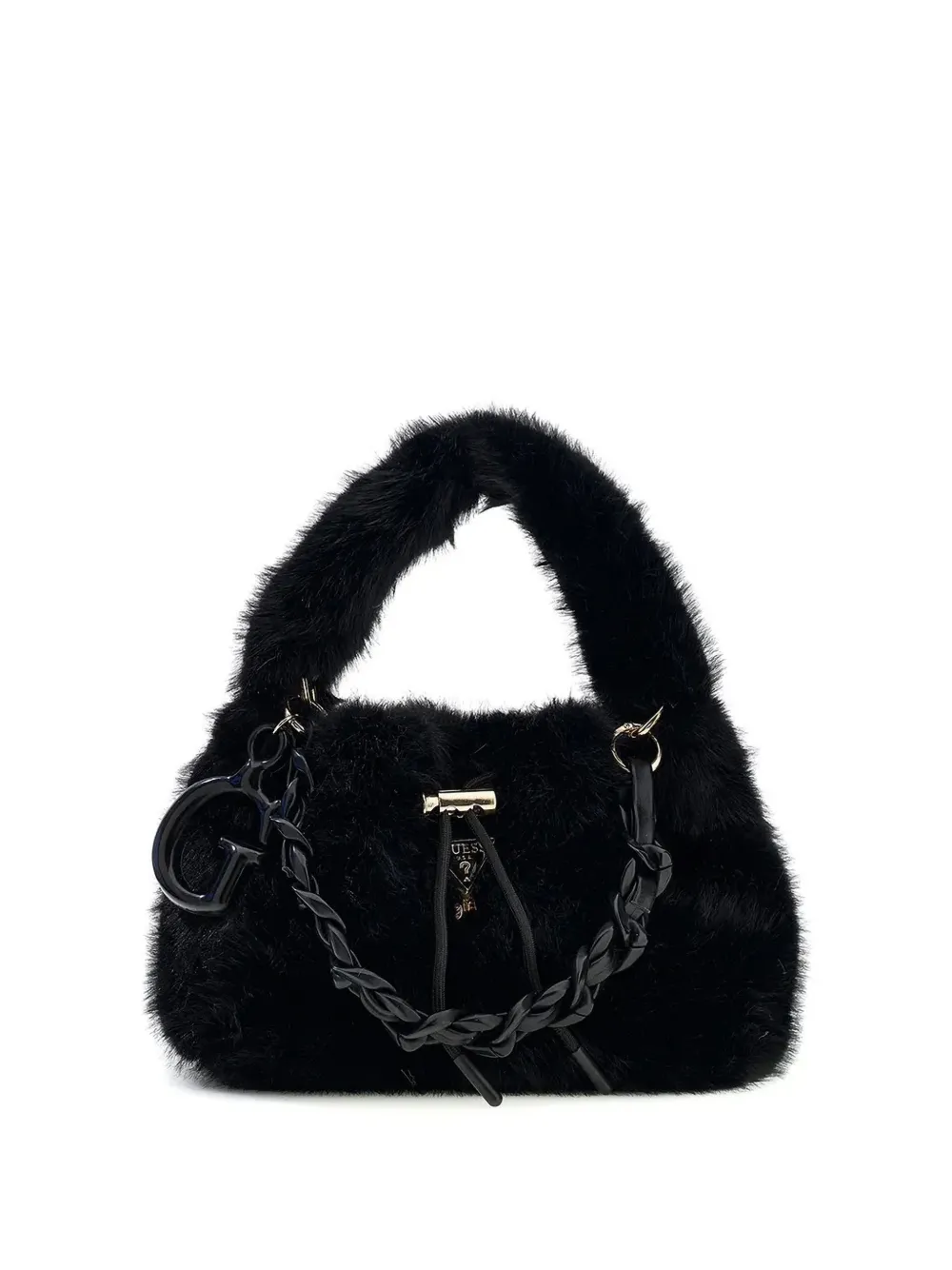 guess kids faux-fur chain-link tote bag - Nero