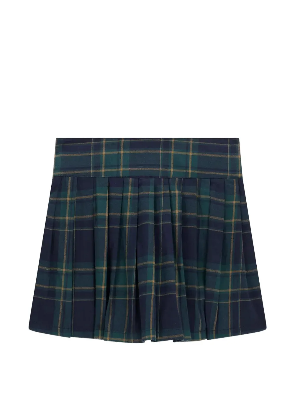 guess kids check-pattern pleated mini skirt Blauw