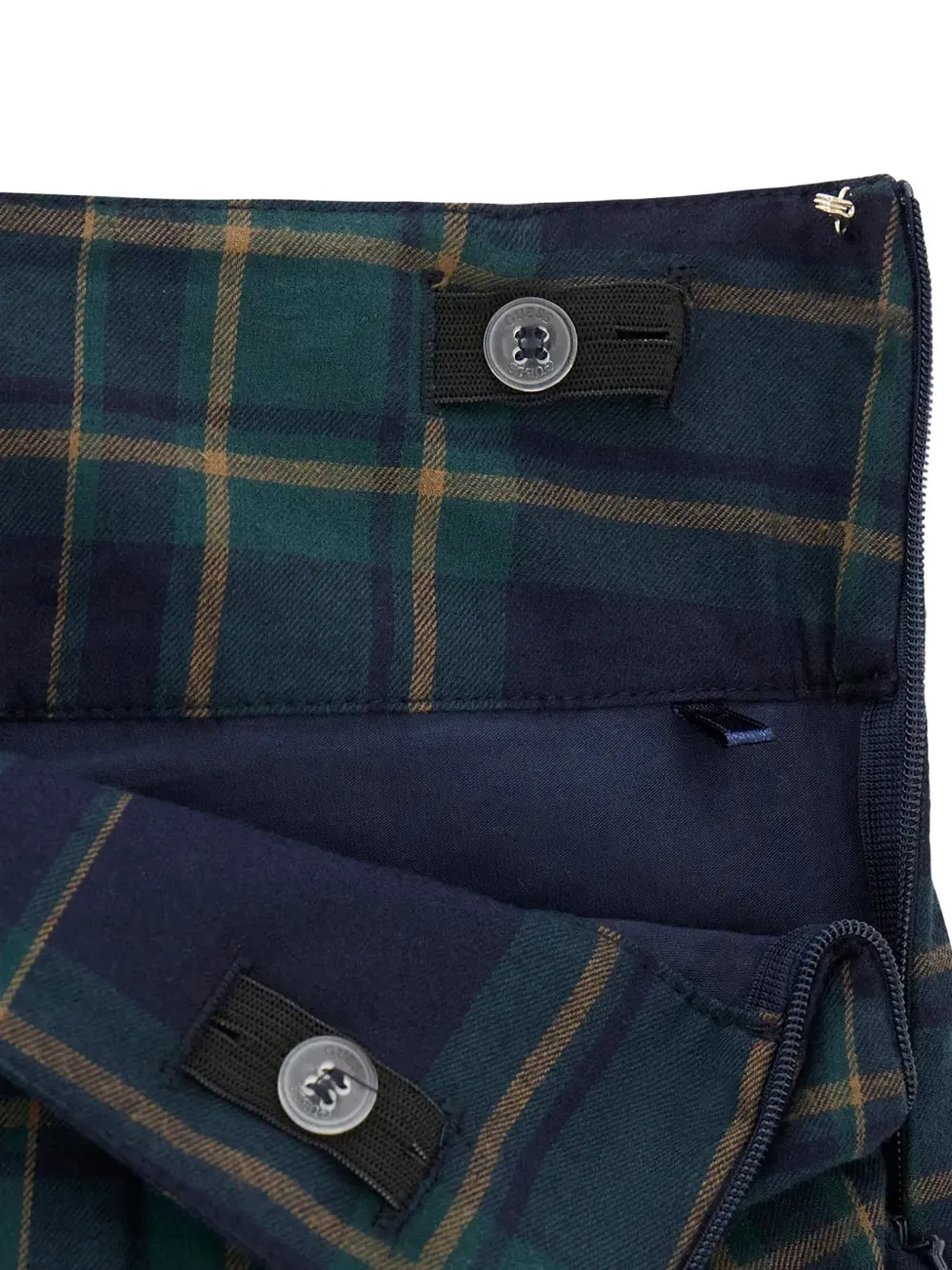 guess kids check-pattern pleated mini skirt Blauw