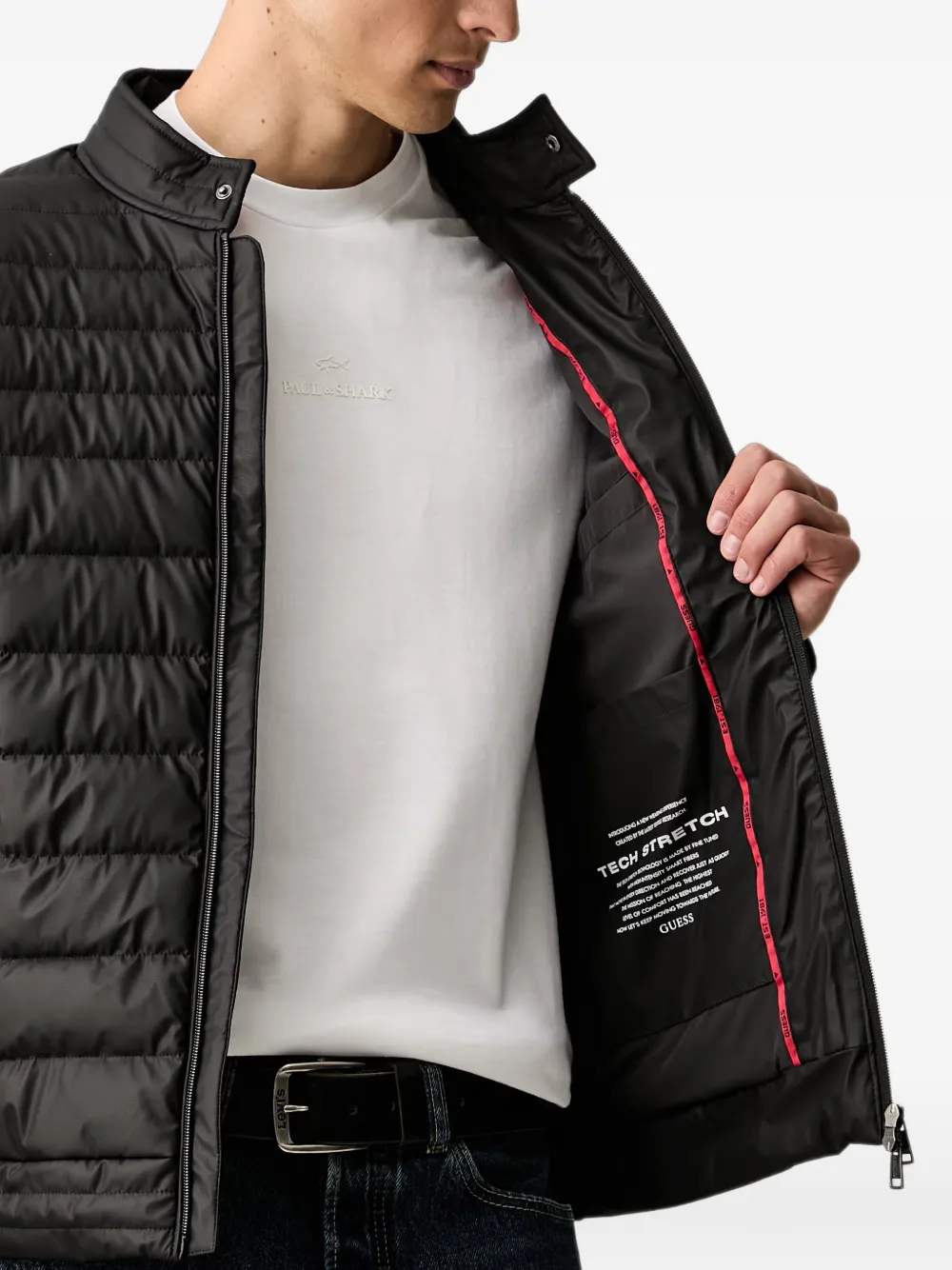 GUESS USA Gewatteerd jack Zwart