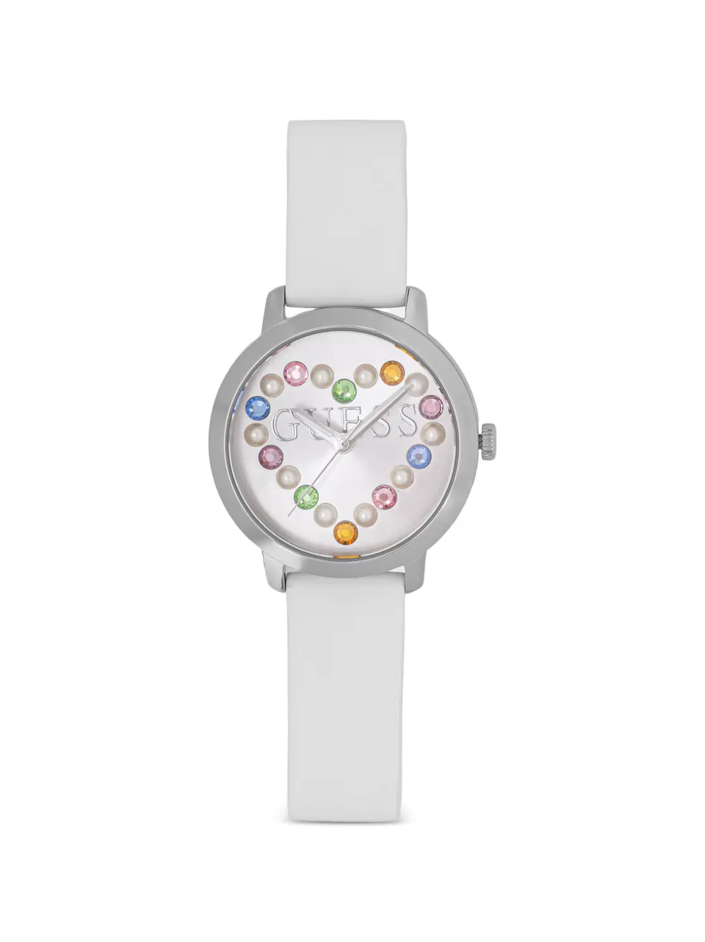 GUESS USA silicone analogue watch 36 mm - Argento